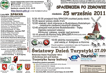Światowy Dzień Turystyki 2011 w regionie konińskim