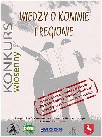 Plakat konkursu „Wiedzy o Koninie i regionie” 