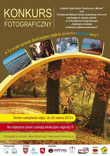IV Konkurs Fotograficzny „Subregion koniński w barwach jesienno-zimowych” 2012/2013