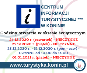 Godziny otwarcia w okresie świątecznym